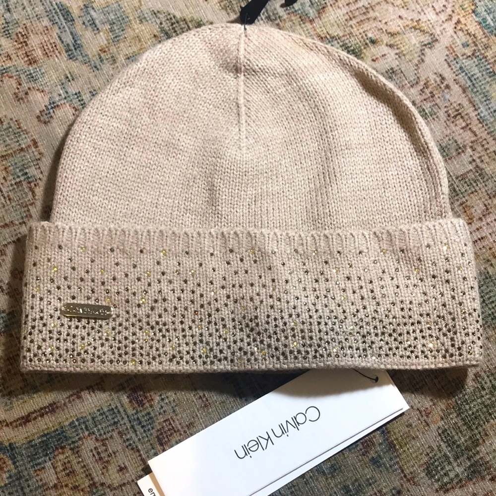 Gorgeous rhinestone Calvin Klein hat